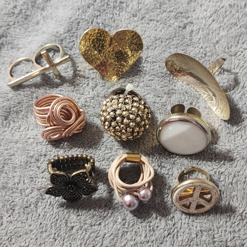 Lot Of Fashion Rings Women's Jewelry Vintage To Now